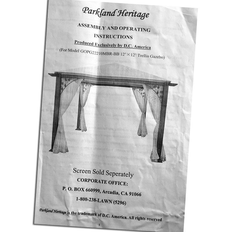 PB Trellis Gazebo Replacement Canopy and Netting Set - RipLock 350