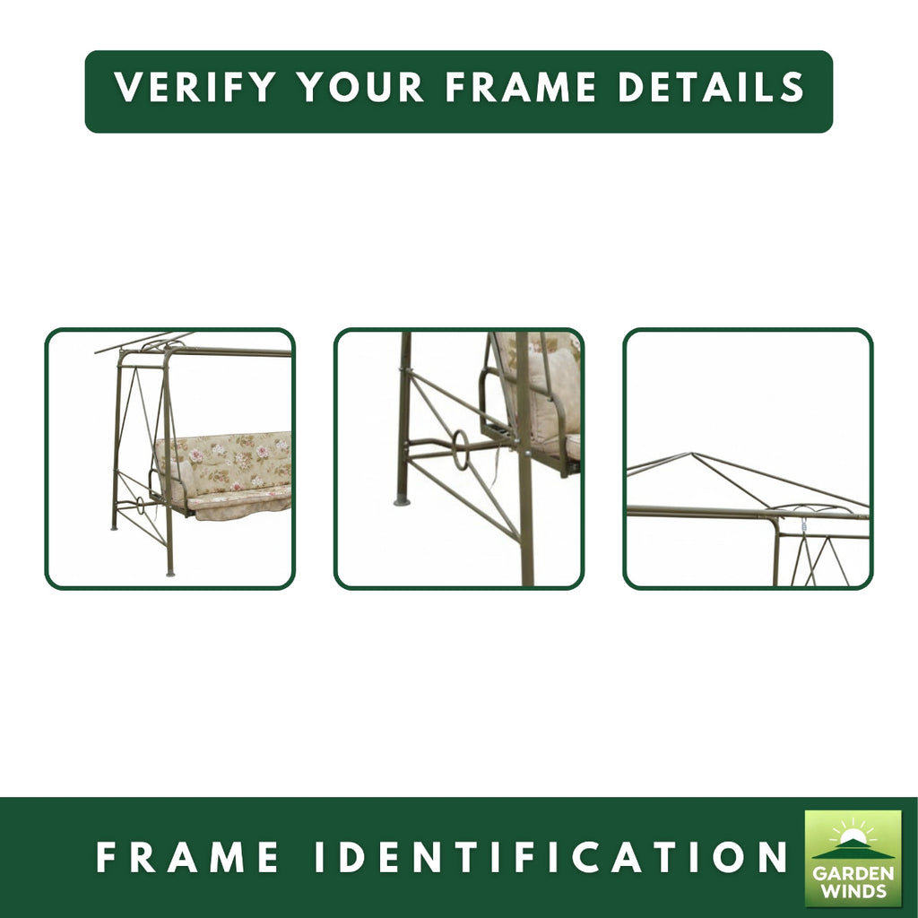 Replacement Canopy for Courtyard Creations RUS472W-2007 Swing