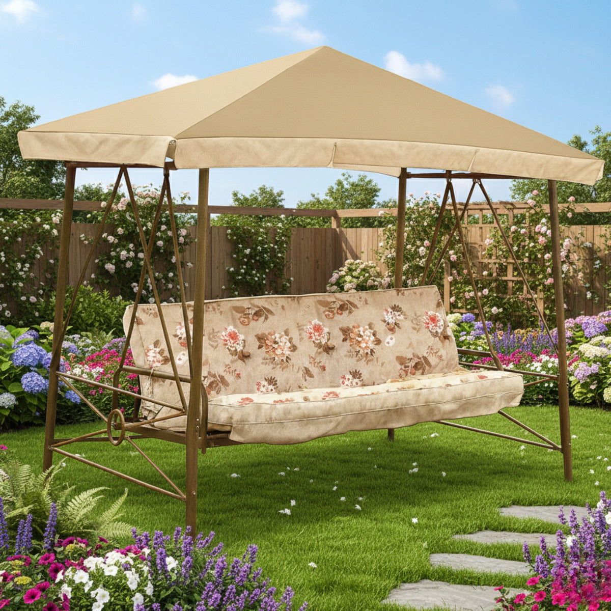 Replacement Canopy for Courtyard Creations RUS472W-2007 Swing