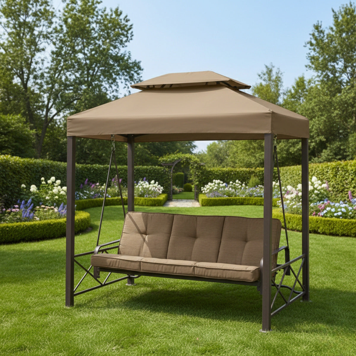 Replacement Canopy for Garden Oasis Gazebo SC-392GS Swing - Brown, 350