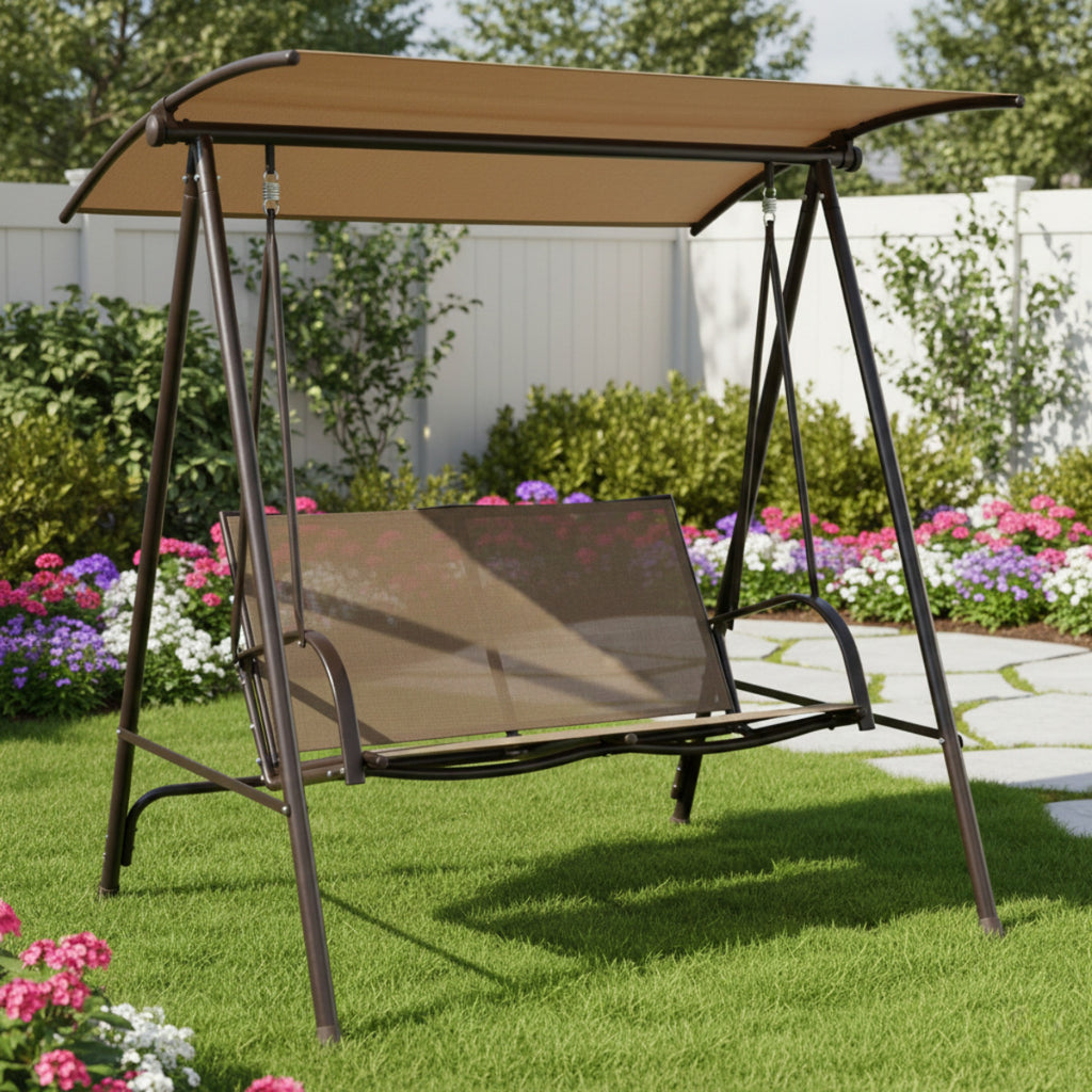 Replacement Canopy for 2017 Mainstays Two Person Swing - Beige, 350