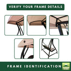 Replacement Canopy for Large GT Wicker GCS00229C Swing - Beige, RipLock 350