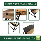 Replacement Canopy for GT Wicker GCS00229C Swing - Beige, RipLock 350