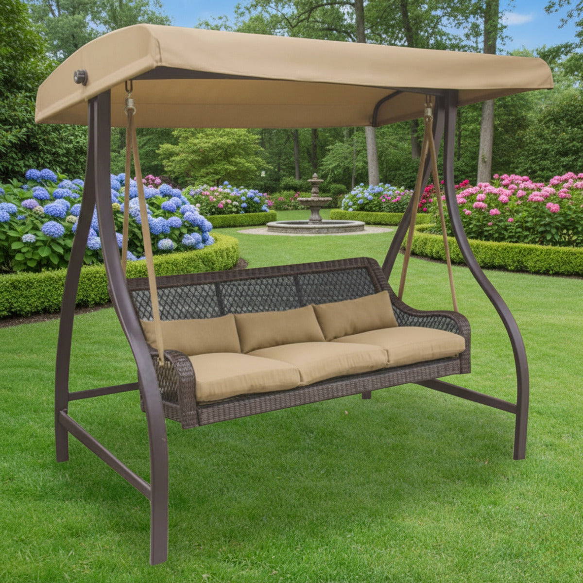 Replacement Canopy for Menards Wicker BGH06524K01 Swing - Beige, 350