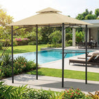 Replacement Canopy for Bamboo Look BBQ L-GZ238PST-11 Grill Gazebo