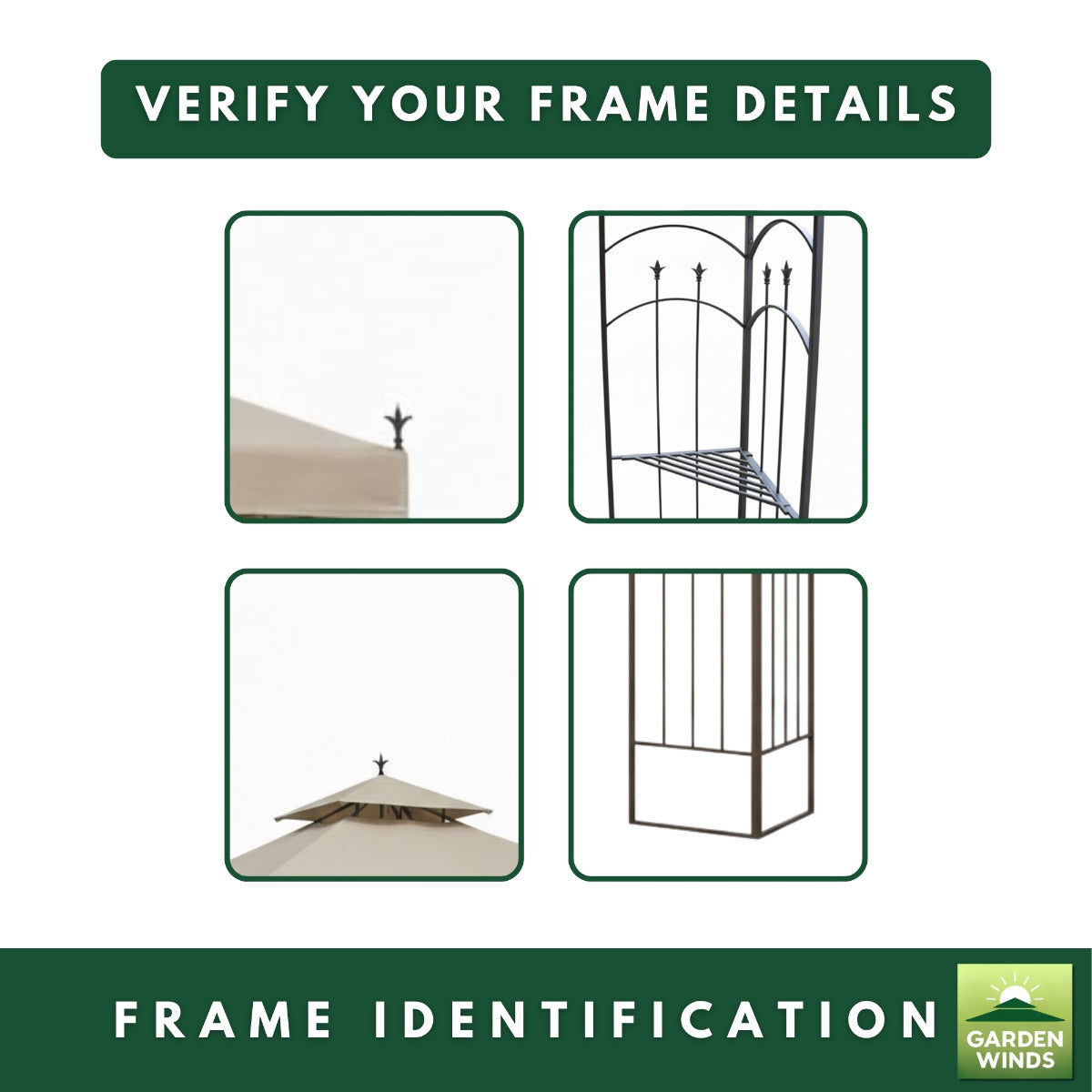 Replacement Canopy for Double Arch L-GZ038PST-3 10' x 10' Gazebo