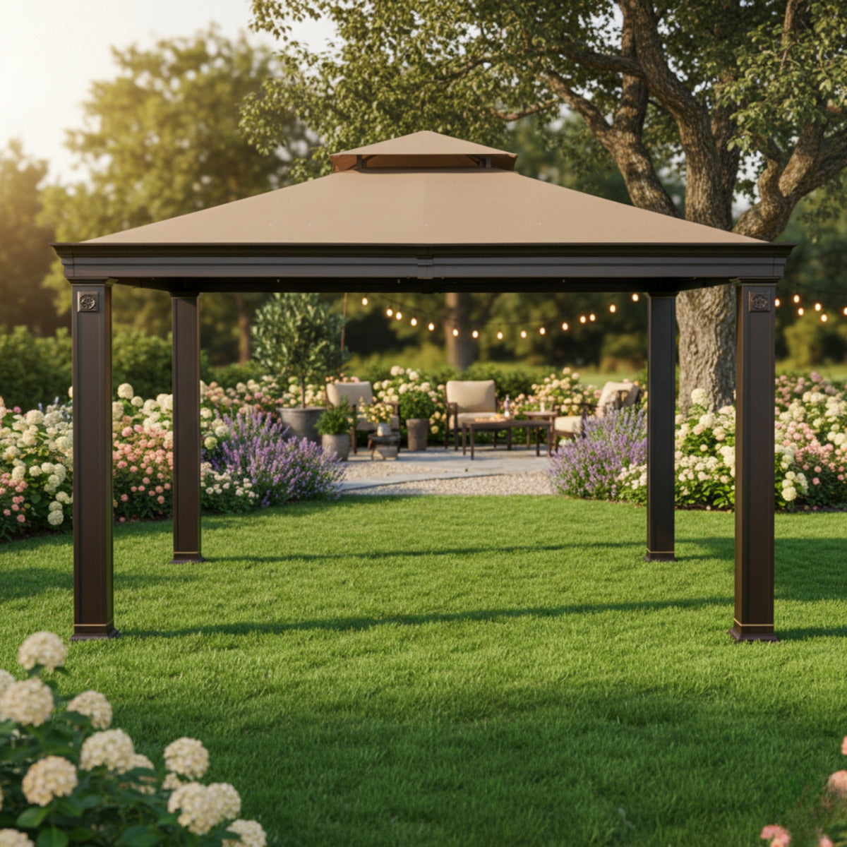 Replacement Canopy for Tivering Two-Tiered L-GZ025PCO7A 10' x 12