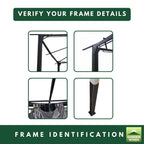 Replacement Canopy and Netting Set for Monterey L-GZ215PST-4 10' x 12' Gazebo - Beige, RipLock 350