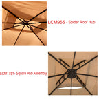 Replacement Canopy for Outdoor Patio 8' x 8' Gazebo - RipLock 350