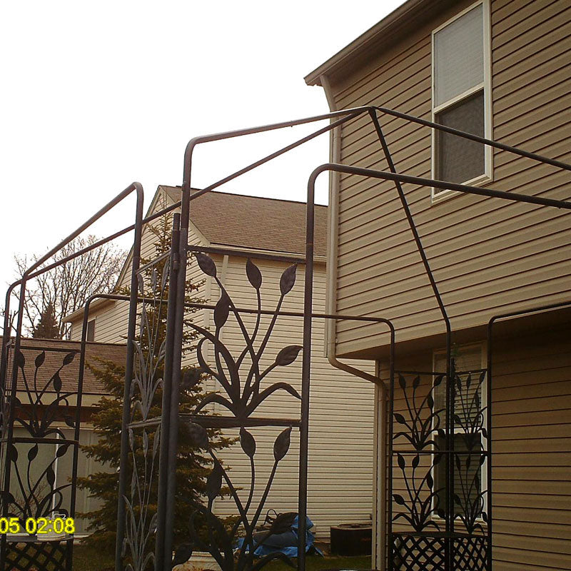 Leaf Motif Scalloped Edged Gazebo Canopy - RipLock 350