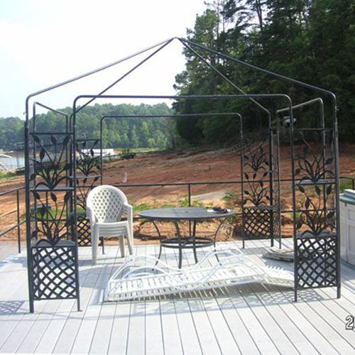 Leaf Motif Scalloped Edged Gazebo Canopy - RipLock 350