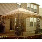 Leaf Motif Scalloped Edged Gazebo Canopy - RipLock 350