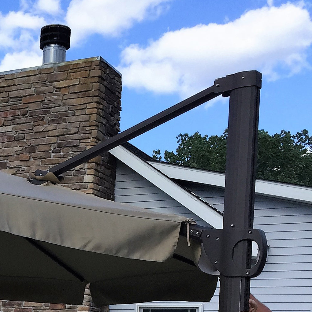 backyard creations 11 offset patio umbrella 11' Octagon Brown Frame Beige Canopy Replacement canopy top designed as a custom fit for Backyard Creations 10 x 13 Offset Patio Umbrella model UMB 11' Round Offset Solar Outdoor