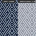 Universal 10’ x 10’ Single-Tier Gazebo Replacement Canopy - 350, Midnight Trellis