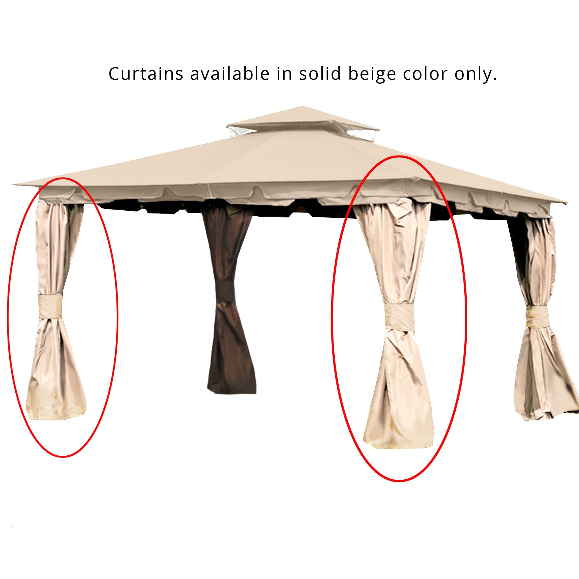 Replacement Privacy Curtains for Monterey Gazebo | Garden Winds