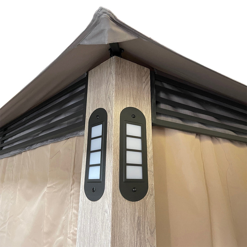 Replacement Canopy and Netting Set for A101015600 Monterey Park Gazebo - Riplock 350