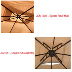 Replacement Canopy and Net Set for A101011500 Corso Gazebo - Riplock 350