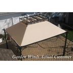 Outdoor Patio 10 x 12 Gazebo Replacement Canopy - RipLock 350
