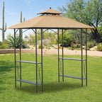 Replacement Canopy for Outsunny Grill Gazebo with Bar Shelves - RipLock 350