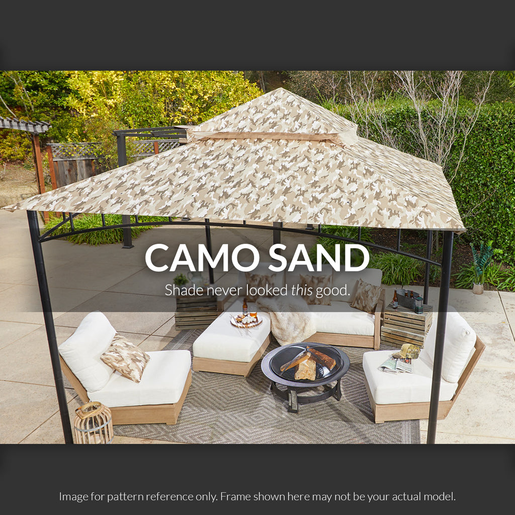 10 X 10 Universal Replacement Canopy 2-Tiered - 350, Camo Sand