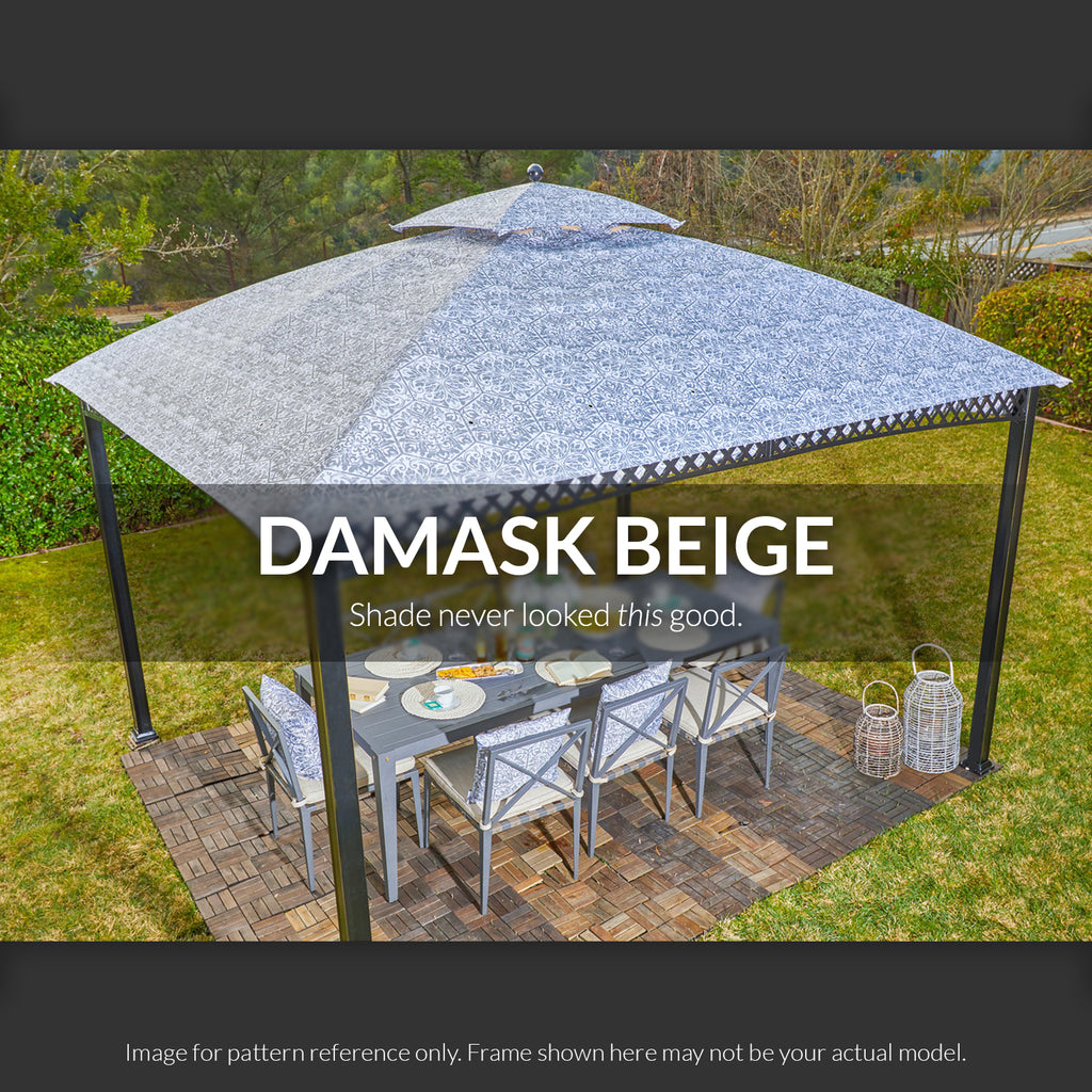 Replacement Canopy for Pinehurst Gazebo - 350, Damask Beige