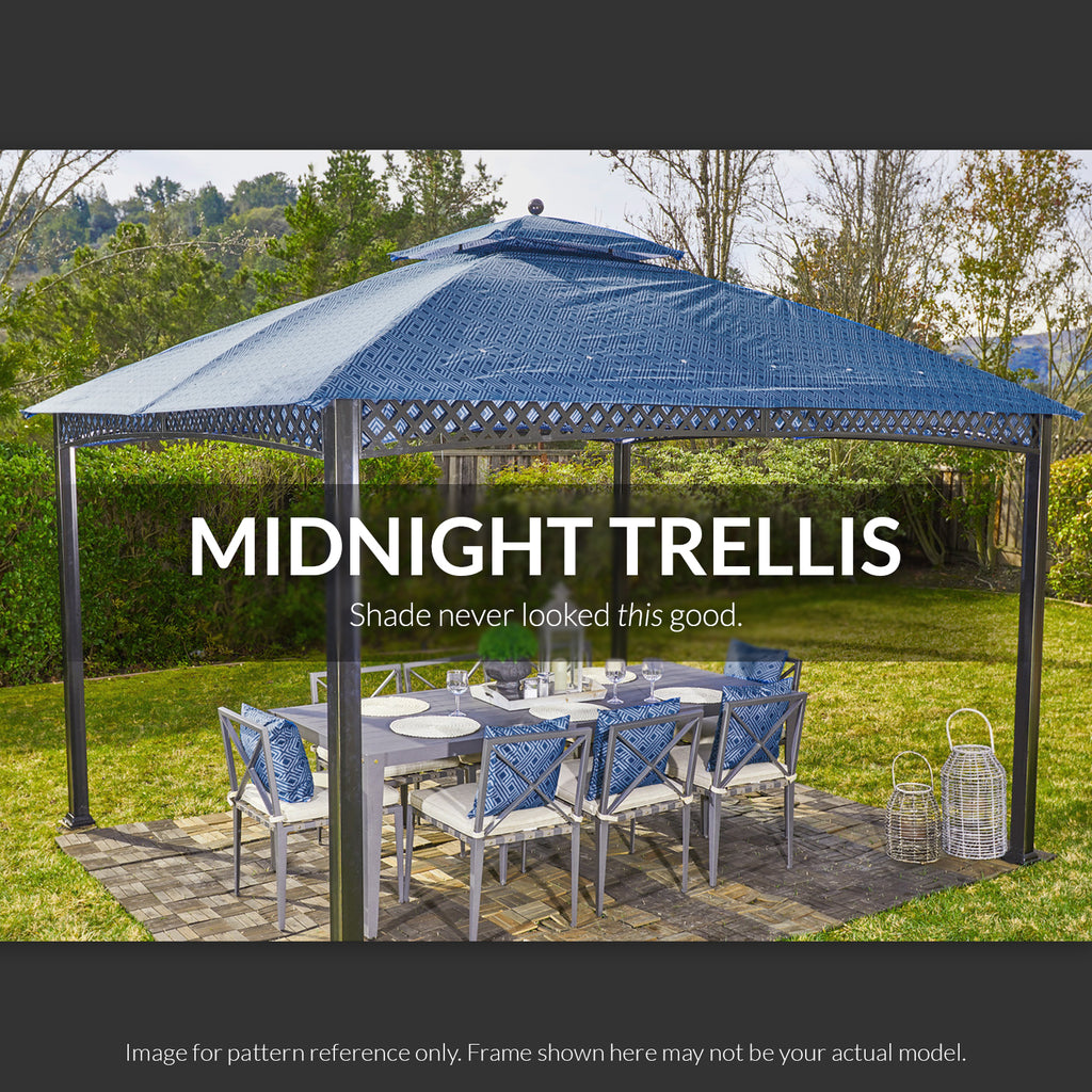 Replacement Canopy for Pinehurst Gazebo - 350, Midnight Trellis