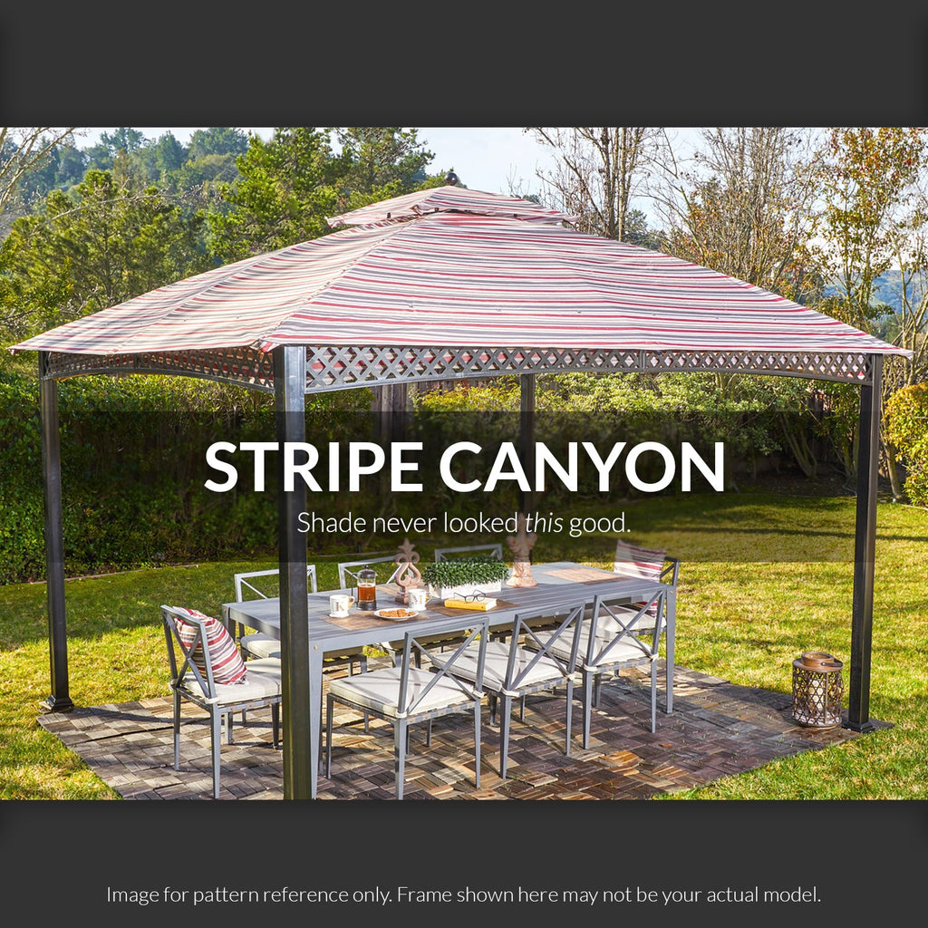 Replacement Canopy for Pinehurst Gazebo - Stripe Canyon