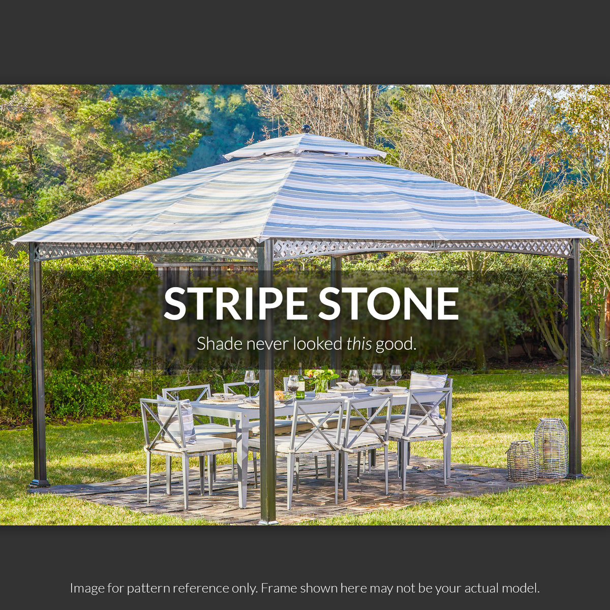 Mainstays Grill Shelter Replacement Canopy - 350, Stripe Stone