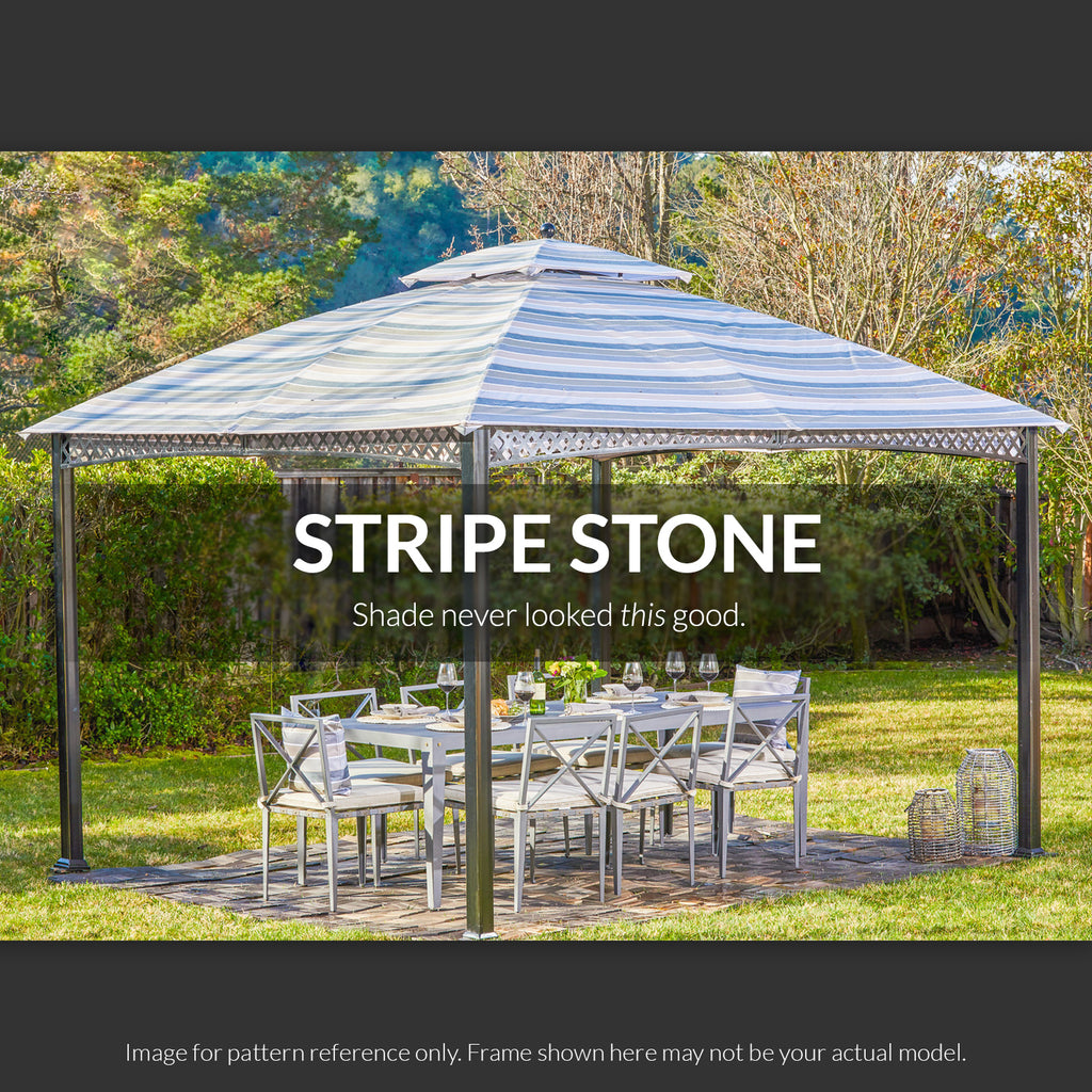Replacement Canopy for Pinehurst Gazebo - 350, Stripe Stone