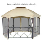 Replacement Canopy for Hexagon Gazebo - Riplock 350
