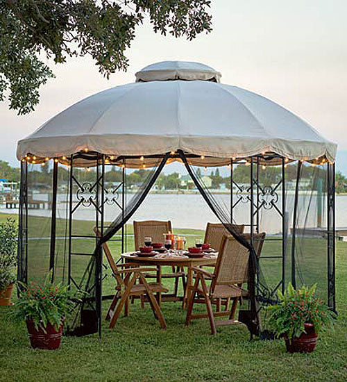12 Ft Round Replacement Canopy and Netting - RipLock 350