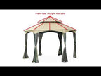 Replacement Canopy and Netting Set for Southbay Hexagon L-GZ793PST-A 12' x 12' Gazebo - Beige, RipLock 350
