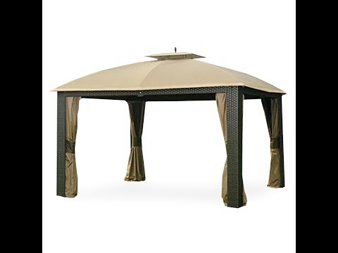 Replacement Canopy and Netting Set for Riviera Sonoma L-GZ815PST 10' x 12' Gazebo - Beige, RipLock 350