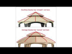 Replacement Canopy and Netting Set for Heritage L-GZ793PST-E 12'x12' Gazebo - Beige, Riplock 350