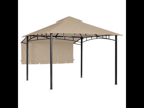 Replacement Canopy and Netting Set for Garden House 5SGZ14051010NN 10' x 10' Gazebo - Beige, RipLock 350