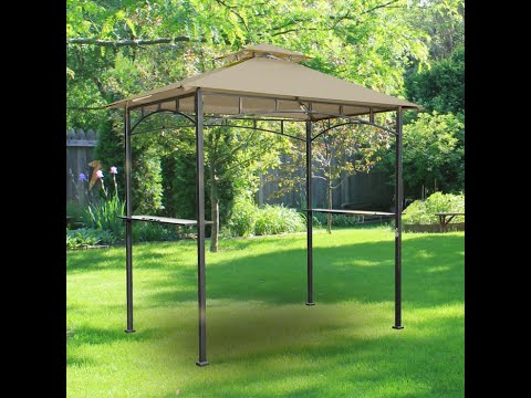 Replacement Canopy for LED Lighted L-GG001PST-F Grill Gazebo - Beige, RipLock 350