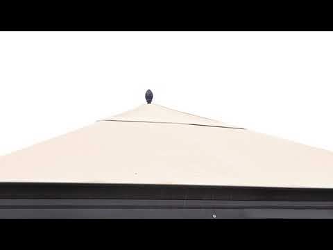 Replacement Canopy and Netting Set for Tiverton Series 3 SA-585 10' x 12' Gazebo - Beige, RipLock 350