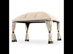 Replacement Canopy and Netting Set for Pomeroy Domed L-GZ702PST 10' x 13' Gazebo - Beige, RipLock 350