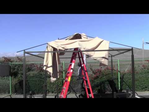 Replacement Canopy and Netting Set for Harbor GFS01250B 12' x 12' Gazebo - Beige, RipLock 350