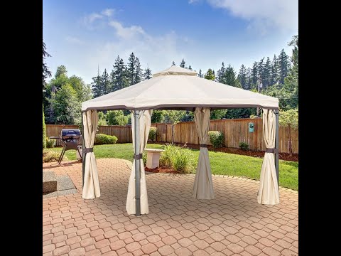 Replacement Canopy for Bergamo Sonoma X1405030 10' x 10' Gazebo - Beige, Riplock 350