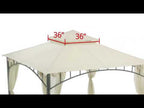 Replacement Canopy and Netting for Summer Veranda L-GZ093PST 10' x 10' Gazebo - Beige, RipLock 350