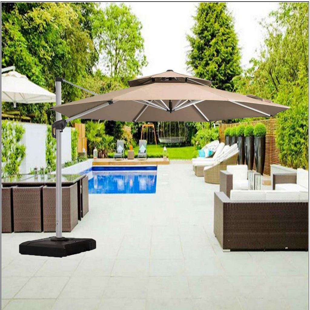 ciroa patio umbrella Wisteria Lane Outdoor Umbrella, Market Umbrella, Large Outdoor Umbrella, Metal Pole with Push Button Tilt and Crank, Polyester Canopy, Light Blue : Patio, Lawn & Garden visit Misting Accessories Garden Winds Replacement Canopy for
