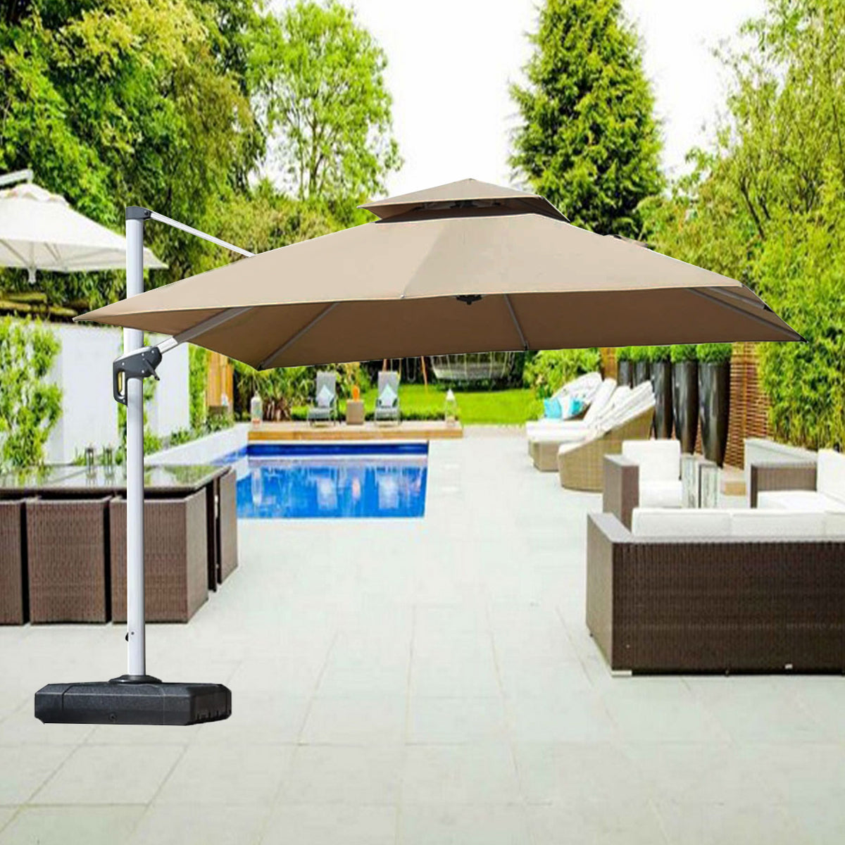 Replacement Canopy for ZYLRS10, ZYLRS10-KK Purple Leaf Square Umbrella - Riplock 500