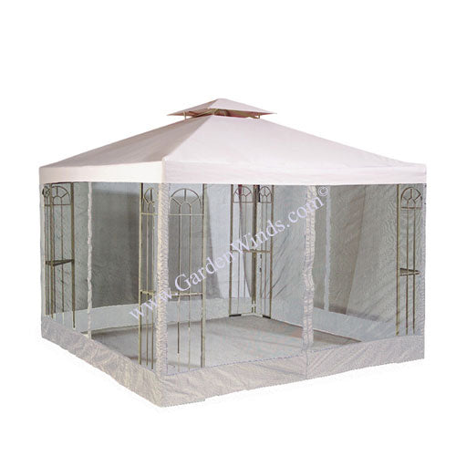 12 x 12 Universal Replacement Canopy and Netting Set (Two-Tiered) - Riplock 350