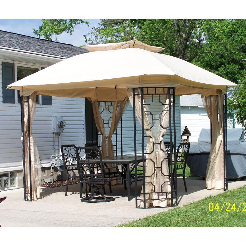 Replacement Canopy and Netting Set for Grand Isle Gazebo - RipLock 350