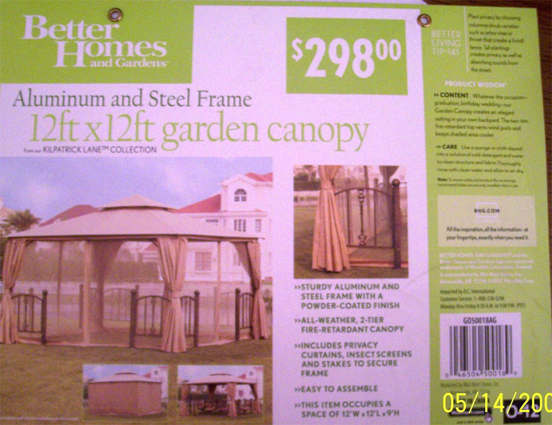 Kilpatrick Lane 12 x 12 Gaz Replacement Canopy