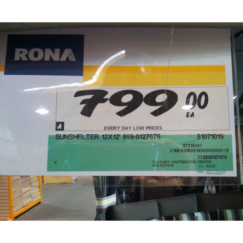 Replacement Canopy and Net for 999-0127676 Sunshelter 12 x 12 - RipLock 500