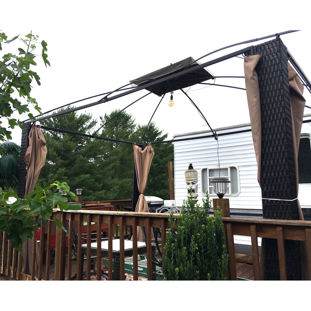 Replacement Canopy for Wicker 10x12 Gazebo - Riplock 350