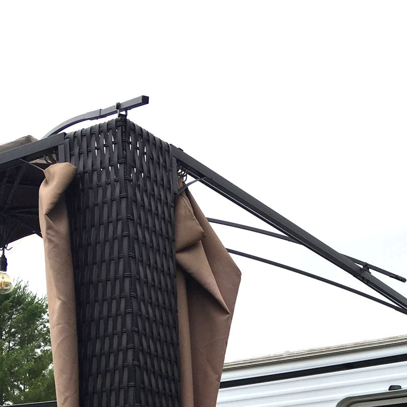 Replacement Canopy and Net Set for Wicker Gazebo - Riplock 350
