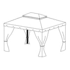 Replacement Canopy and Netting Set for Sunjoy 10 x 12 - RipLock 350